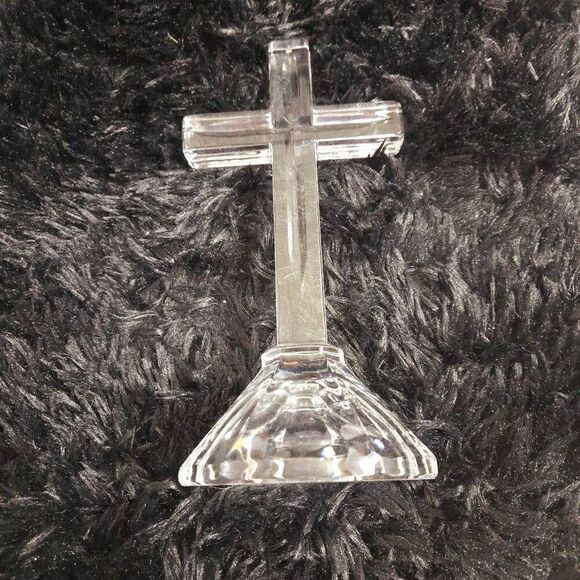 Imperial Estate Crystal Cross / Crucifix 24% Lead Crystal 8" - Picture 1 of 7